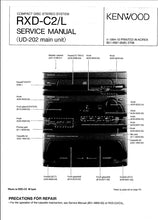 Load image into Gallery viewer, KENWOOD RXD-C2 RXD-C2L SERVICE MANUAL ENGLISH CD STEREO SYSTEM

