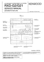 Load image into Gallery viewer, KENWOOD RXD-G2 RXD-G21 SERVICE MANUAL ENGLISH CD COMPONENT SYSTEM COMPACT HIFI SYSTEM
