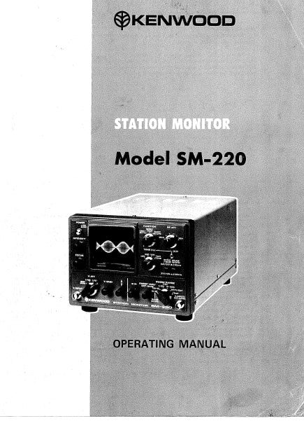 KENWOOD SM-220 OPERATING MANUAL ENGLISH STATION MONITOR