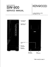 Load image into Gallery viewer, KENWOOD SW-900 SERVICE MANUAL ENGLISH SUPER WOOFER
