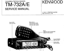Load image into Gallery viewer, KENWOOD TM-732A TM-732E SERVICE MANUAL BOOK IN ENGLISH 144/440MHz FM DUAL BANDER
