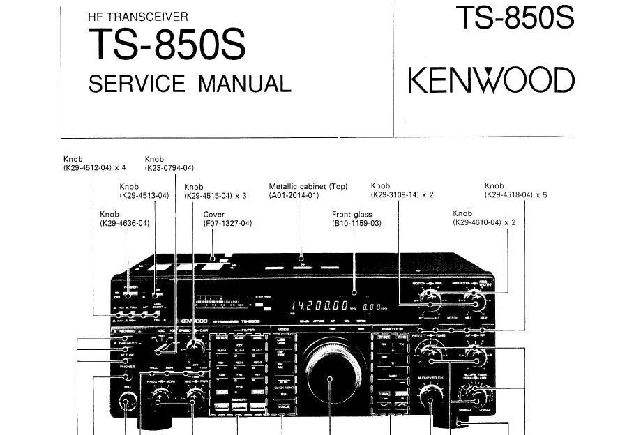 KENWOOD TS-850S SERVICE MANUAL ENGLISH HF TRANSCEIVER