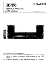 Load image into Gallery viewer, KENWOOD UD-300 SERVICE MANUAL ENGLISH STEREO AUDIO SYSTEM
