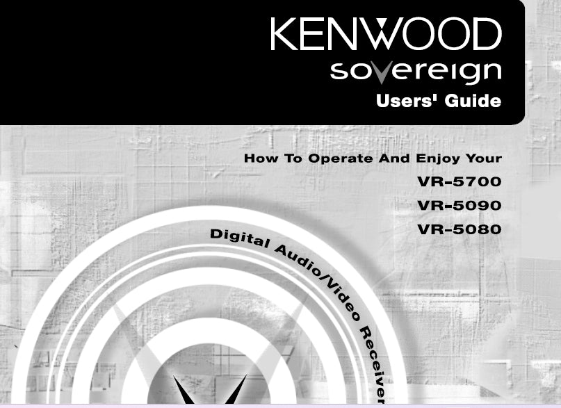 KENWOOD VR-5700 VR-5090 VR-5080 INSTRUCTION MANUAL ENGLISH DIGITAL AUDIO VIDEO RECEIVER