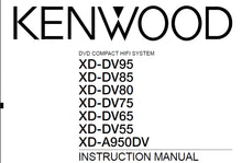 Load image into Gallery viewer, KENWOOD XD-DV95 XD-DV85 XD-DV80 XD-DV75 XD-DV65 XD-DV55 XD-A950DV INSTRUCTION MANUAL ENGLISH DVD COMPACT HIFI SYSTEM
