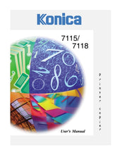 Load image into Gallery viewer, KONICA MINOLTA 7115 7118 USERS MANUAL ENGLISH PRINTER
