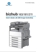 Load image into Gallery viewer, KONICA MINOLTA BIZHUB 163 181 211 USERS GUIDE ENGLISH PRINTER
