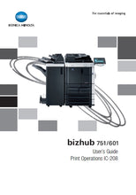 Load image into Gallery viewer, KONICA MINOLTA BIZHUB 751 651 USERS GUIDE ENGLISH PRINTER
