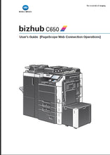 Load image into Gallery viewer, KONICA MINOLTA BIZHUB C650 USERS GUIDE ENGLISH PRINTER
