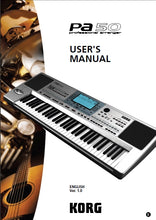 Load image into Gallery viewer, KORG PA50 USERS MANUAL IN ENGLISH PROFESSIONAL ARRANGER
