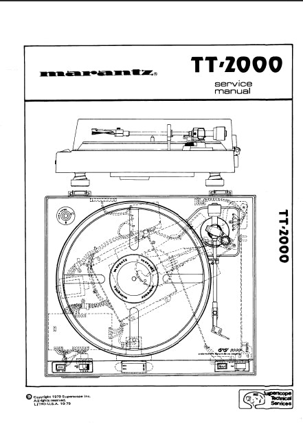 MARANTZ TT-2000 SERVICE MANUAL IN ENGLISH TURNTABLE