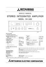 Load image into Gallery viewer, MITSUBISHI DA-U630 SERVICE MANUAL IN ENGLISH STEREO INTEGRATED AMPLIFIER
