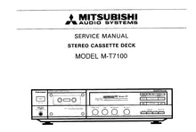 Load image into Gallery viewer, MITSUBISHI M-T7100 SERVICE MANUAL IN ENGLISH STEREO CASSETTE DECK
