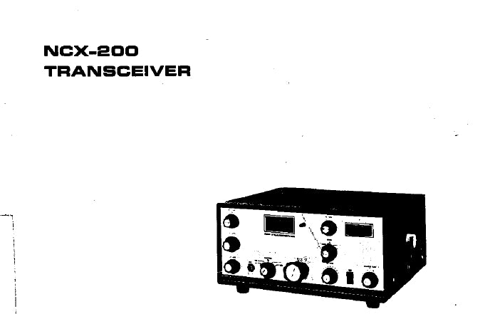 NATIONAL NCX-200 SERVICE MANUAL IN ENGLISH TRANSCEIVER