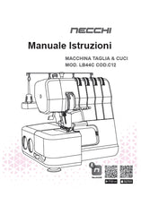 Load image into Gallery viewer, NECCHI C12 MANUALE ISTRUZIONI ITALIANO MACCHINA TAGLIA &amp; CUCI
