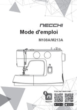 Load image into Gallery viewer, NECCHI M108A M213A MODE D'EMPLOI FRANCAIS MACHINE A COUDRE
