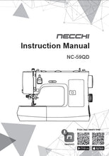 Load image into Gallery viewer, NECCHI NC-59QD INSTRUCTION MANUAL ENGLISH SEWING MACHINE
