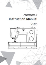 Load image into Gallery viewer, NECCHI Q421A INSTRUCTION MANUAL ENGLISH SEWING MACHINE
