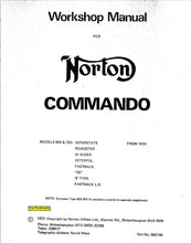 Load image into Gallery viewer, NORTON COMMANDO 850 750 WORKSHOP MANUAL IN ENGLISH MOTORCYCLE
