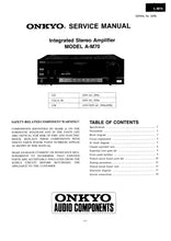 Load image into Gallery viewer, ONKYO A-M70 SERVICE MANUAL IN ENGLISH INTEGRATED STEREO AMPLIFIER

