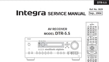 Load image into Gallery viewer, ONKYO DTR-5.5 SERVICE MANUAL BOOK IN ENGLISH INTEGRA AV RECEIVER
