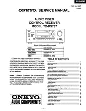 Load image into Gallery viewer, ONKYO TX-DS787 SERVICE MANUAL IN ENGLISH AV CONTROL RECEIVER
