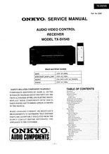 Load image into Gallery viewer, ONKYO TX-SV545 SERVICE MANUAL IN ENGLISH AV CONTROL RECEIVER
