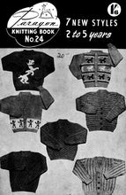 Load image into Gallery viewer, PARAGON 24 KNITTING BOOK ENGLISH KNITTING PATTERNS FOR 2-5 YEARS
