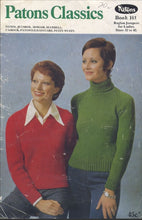 Load image into Gallery viewer, PATONS CLASSICS 101 KNITTING BOOK ENGLISH KNITTING PATTERNS FOR RAGLAN JUMPERS
