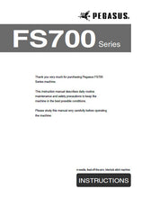 Load image into Gallery viewer, PEGASUS FS700 SERIES INSTRUCTION MANUAL IN ENGLISH SEWING MACHINE
