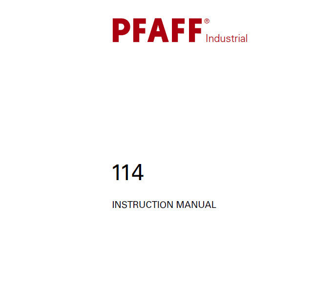 PFAFF 114 INSTRUCTION MANUAL BOOK IN ENGLISH SEWING MACHINE