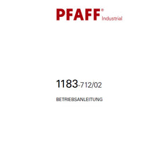 Load image into Gallery viewer, PFAFF 1183-712/02 BETRIEBSANLEITUNG DEUTSCH SEWING MACHINE
