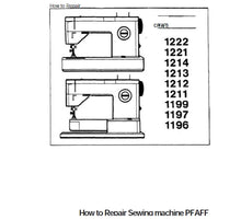 Load image into Gallery viewer, PFAFF 1196 TO 1222 SERVICE REPAIR MANUAL ENGLISH SEWING MACHINE
