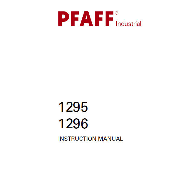 PFAFF 1295 1296 INSTRUCTION MANUAL BOOK IN ENGLISH SEWING MACHINE