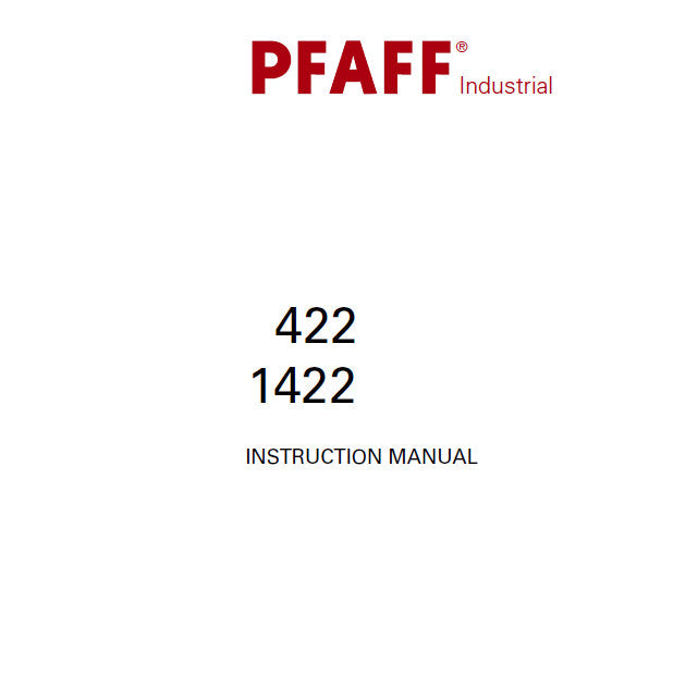 PFAFF 1422 422 INSTRUCTION MANUAL BOOK IN ENGLISH SEWING MACHINE