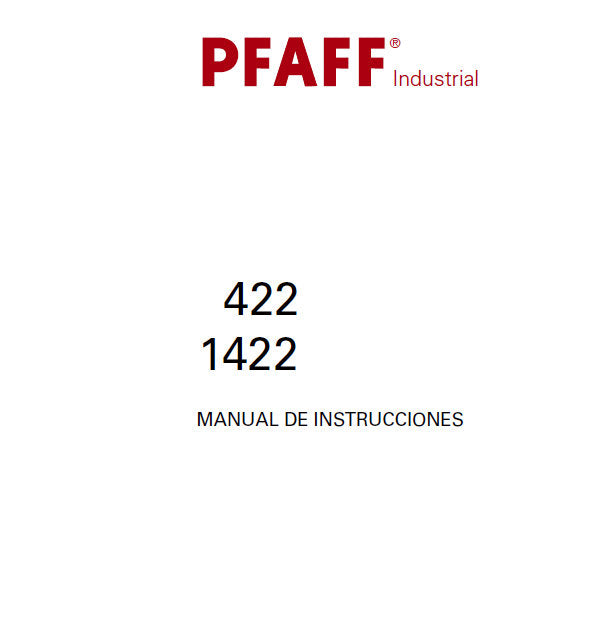 PFAFF 1422 422 MANUAL DE INSTRUCCIONES ESPANOL SEWING MACHINE