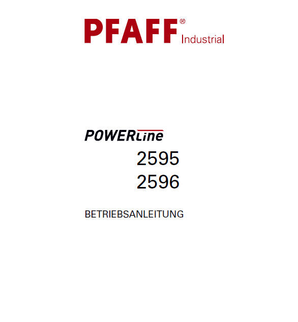 PFAFF 2595 2596 POWERLINE BETRIEBSANLEITUNG DEUTSCH SEWING MACHINE