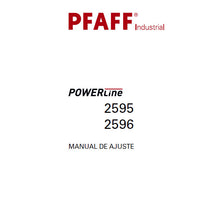 Load image into Gallery viewer, PFAFF 2595 2596 POWERLINE MANUAL DE AJUSTE ESPANOL SEWING MACHINE
