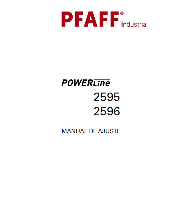 PFAFF 2595 2596 POWERLINE MANUAL DE AJUSTE ESPANOL SEWING MACHINE