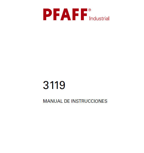 PFAFF 3119 MANUAL DE INSTRUCCIONES ESPANOL SEWING MACHINE