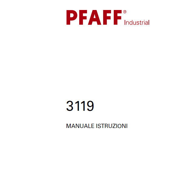 PFAFF 3119 MANUALE ISTRUZIONI ITALIANO SEWING MACHINE