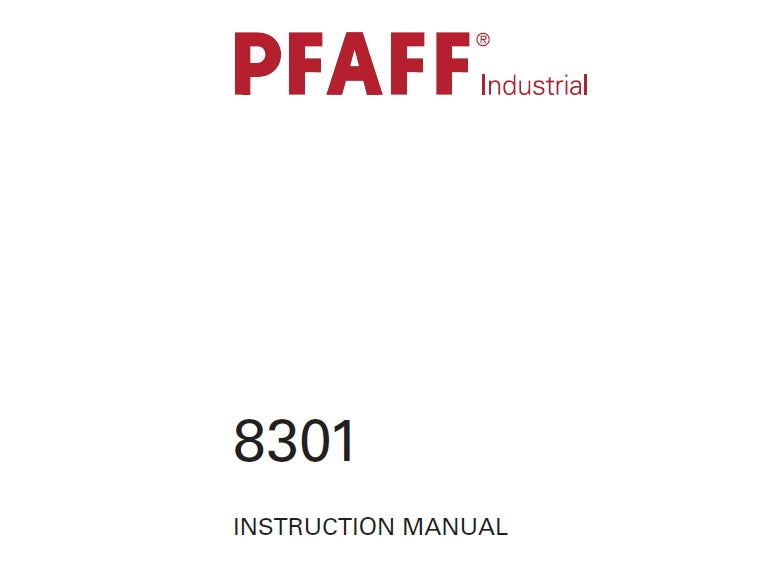PFAFF 8301 INSTRUCTION MANUAL BOOK IN ENGLISH WELDING MACHINE