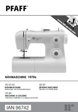 Load image into Gallery viewer, PFAFF 1070S ELEMENT BEDIENUNGSANLEITUNG OPERATING MANUAL INSTRUCTIONS D'UTILISATION DEUTSCH ENGLISH FRANCAIS NAHMASCHINE SEWING MACHINE MACHINE A COUDRE
