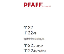 Load image into Gallery viewer, PFAFF 1122 1122-G 1122-720/02 1122-G-720/02 INSTRUCTION MANUAL BOOK IN ENGLISH SEWING MACHINE
