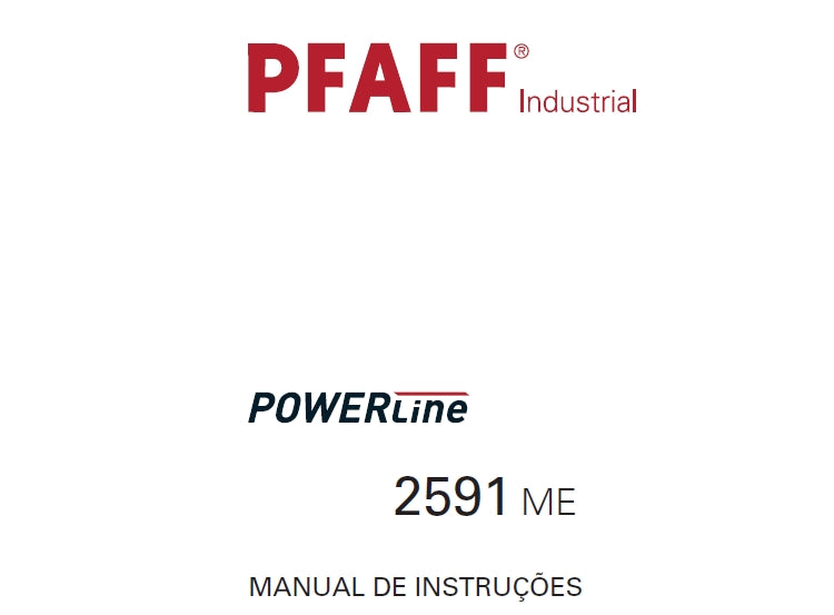 PFAFF 2591 ME POWERLINE MANUAL DE INSTRUCOES PORTUGUES MAQUINA DA COSTURA
