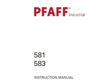 Load image into Gallery viewer, PFAFF 581 583 INSTRUCTION MANUAL BOOK IN ENGLISH SEWING MACHINE
