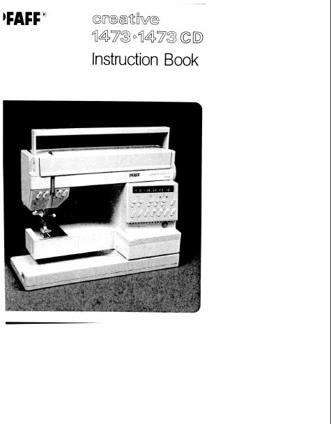 PFAFF CREATIVE 1473 1473 CD INSTRUCTION BOOK ENGLISH SEWING MACHINE