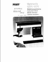 Load image into Gallery viewer, PFAFF TIPTRONIC 1071 1171 INSTRUCTION BOOK ENGLISH SEWING MACHINE
