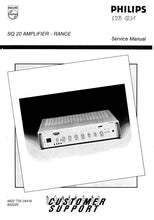 Load image into Gallery viewer, PHILIPS SQ20 SERVICE MANUAL IN ENGLISH AMPLIFIER RANGE
