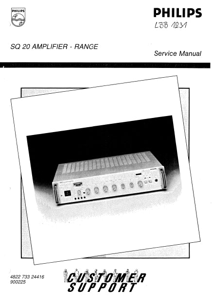 PHILIPS SQ20 SERVICE MANUAL IN ENGLISH AMPLIFIER RANGE